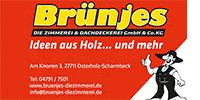 Kundenlogo Brünjes Die Zimmerei Zimmerei & Dachdeckerei GmbH & Co. KG