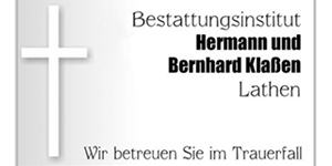 Kundenlogo von Bestattungsinstitut - Klaßen Bestattungen Möbel - Kleinmöbel-Geschenke