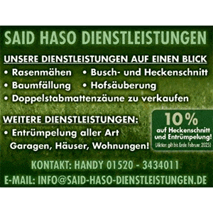 Kundenlogo Said Haso Dienstleistungen