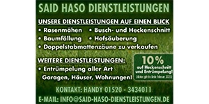 Kundenlogo von Said Haso Dienstleistungen