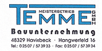 Kundenlogo Temme Bauunternehmung GmbH