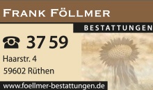 Kundenlogo von Bestattungen Föllmer