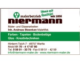 Kundenbild groß 1 Malerfachgeschäft u. Ausbildungsbetrieb Niermann Farben, Glas, Bodenbeläge Inh. Malermeister Andreas Steenken