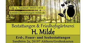Kundenlogo von Bestattungsinstitut & Friedhopfsgärtnerei H. Milde