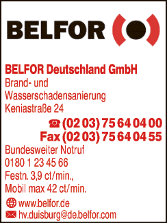 Anzeige BELFOR Deutschland GmbH