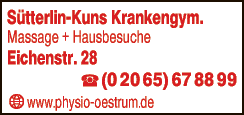 Anzeige Physiotherapie Annette Sütterlin-Kuns