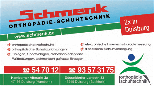 Anzeige Schmenk Rainer Orthopädieschuhtechnik