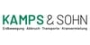 Kundenlogo von Kamps & Sohn GmbH Erdbewegung – Abbruch – Transporte - Kranvermietung