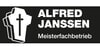 Kundenlogo von Janssen Alfred Grabdenkmäler u. Einfassungen Steinmetzbetrieb