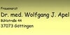 Kundenlogo von Apel Wolfgang Dr.med. Facharzt f. Frauenheilkunde