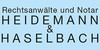 Kundenlogo von Heidemann & Haselbach Rechtsanwälte