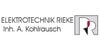 Kundenlogo von Elektrotechnik Rieke