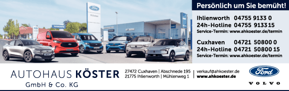 Anzeige Autohaus Köster GmbH & Co.KG