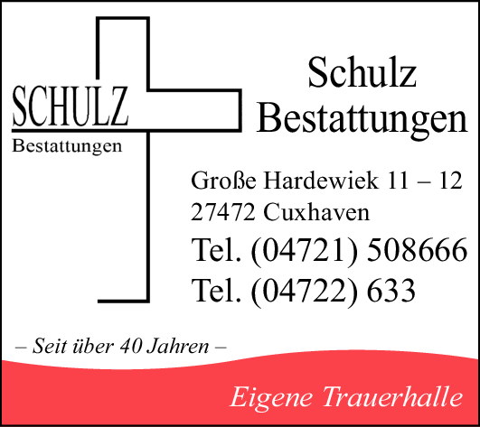 Anzeige Schulz Bestattungen
