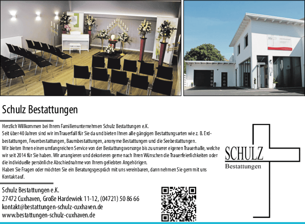 Anzeige Schulz Bestattungen