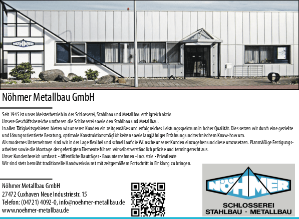 Anzeige Nöhmer Metallbau GmbH