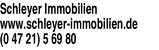 Anzeige Schleyer Immobilien GmbH