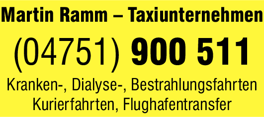 Anzeige Taxi-Ramm Inh. Martin Ramm