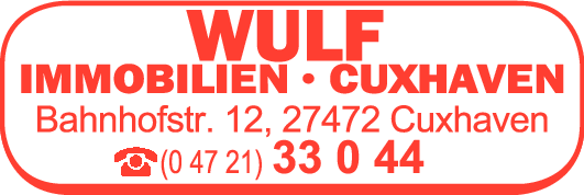 Anzeige Wulf-Immobilien e. Kfm. Inh. Ralf Wulf