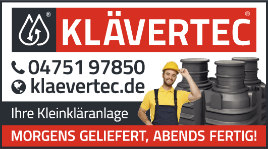 Anzeige KVT - Klävertec GmbH