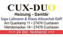 Kundenlogo von Cux-Duo Heizung-Sanitär Ingo Lallmann & Klaus Albuschat GbR