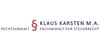 Kundenlogo von Klaus Karsten M.A. Rechtsanwalt Rechtsanwalt Fachanwalt für Steuerrecht