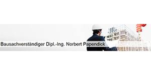 Kundenlogo von Bausachverständigenbüro Dipl.-Ing. Norbert Papendick öffentlich bestellter und vereidigter Sachverständiger