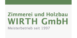Kundenlogo von Zimmerei und Holzbau Wirth GmbH Holzhäuser- u. Holzrahmenbau