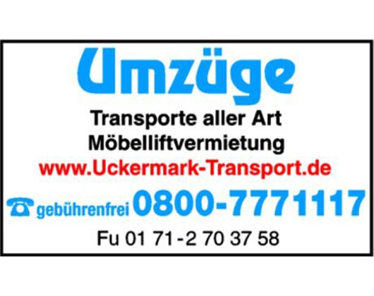 Kundenbild groß 1 Uckermark Transport GmbH Umzüge aller Art