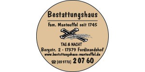 Kundenlogo von Bestattungshaus Fam. Manteuffel Kundenlogo von Bestattungshaus Fam. Manteuffel