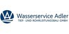 Kundenlogo Wasserservice Adler GmbH Tief- und Rohrleitungsbau