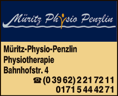 Anzeige Müritz Physio Penzlin Physiotherapie