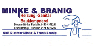 Kundenlogo von Minke D. und Branig F. Sanitär & Heizung