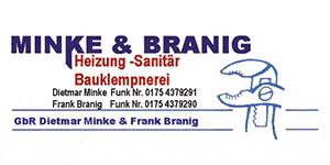 Kundenlogo von Minke D. und Branig F. Sanitär & Heizung