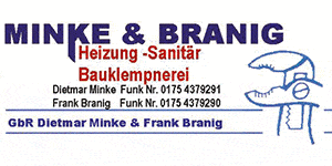 Kundenlogo von Minke D. und Branig F. Sanitär & Heizung