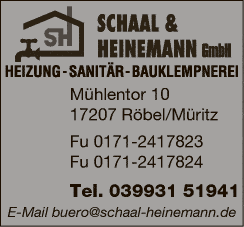 Anzeige Schaal und Heinemann GmbH