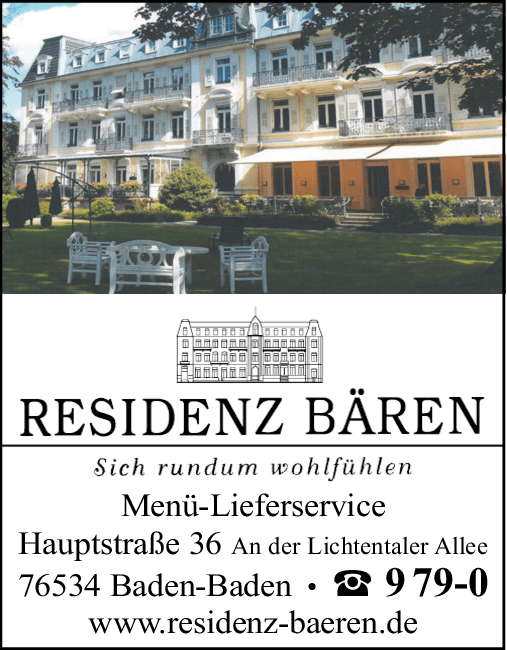 Anzeige Residenz Bären GmbH Seniorenheim