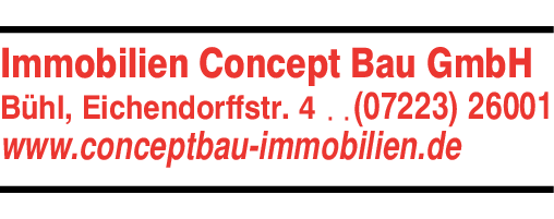 Anzeige ConceptBau Immobilien Gesellschaft für Bauen und Wohnen mbH