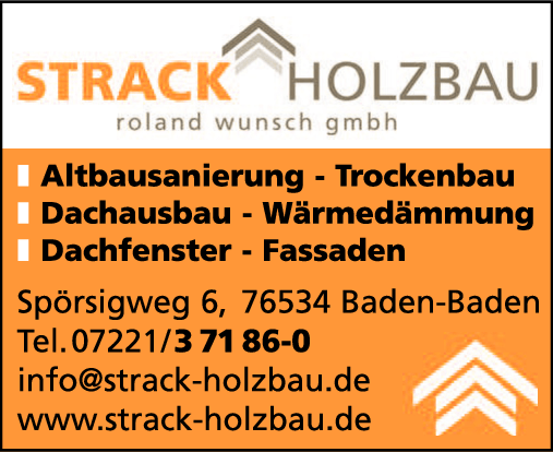 Anzeige Strack Holzbau GmbH