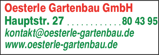 Anzeige Oesterle Gartenbau GmbH