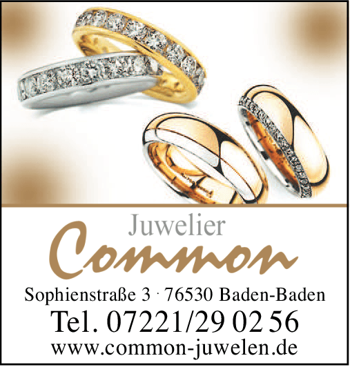 Anzeige Common GmbH Juwelier