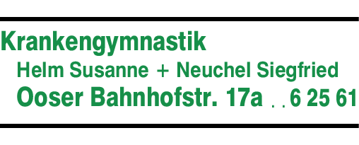 Anzeige Helm Susanne u. Neuchel Siegfried Krankengymnasikpraxis