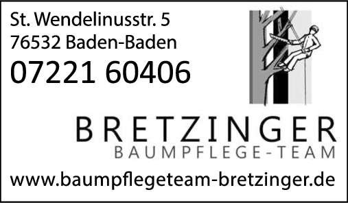 Anzeige Bretzinger Tobias Baumpflege