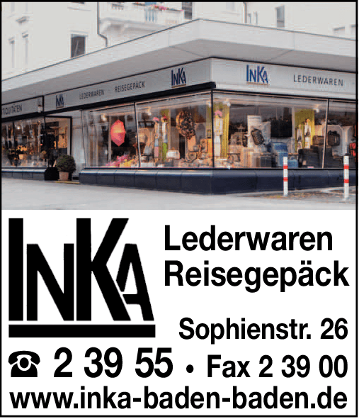 Anzeige INKA Lederwaren Inh. Felix Kaiser