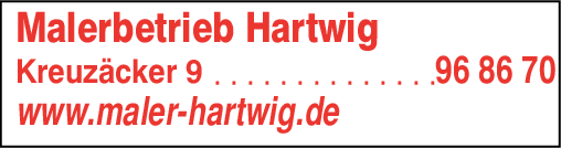 Anzeige Hartwig Horst Malerfachbetrieb