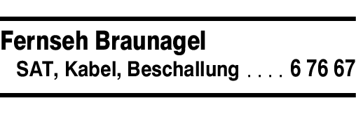 Anzeige Braunagel Werner Kommunikationstechnik