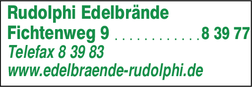 Anzeige Rudolphi Edelbrände