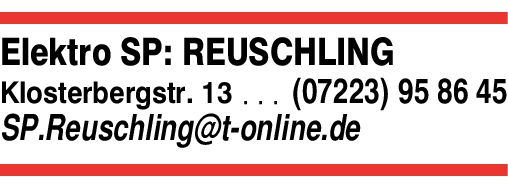 Anzeige Reuschling Andreas Elektrotechnik - Kundendienst