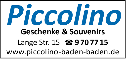 Anzeige Piccolino Inh. Christine Rudolff Geschenkeshop