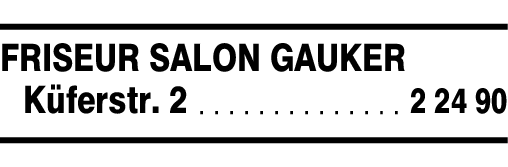 Anzeige Gauker Friseur-Salon Inh. M. Herre